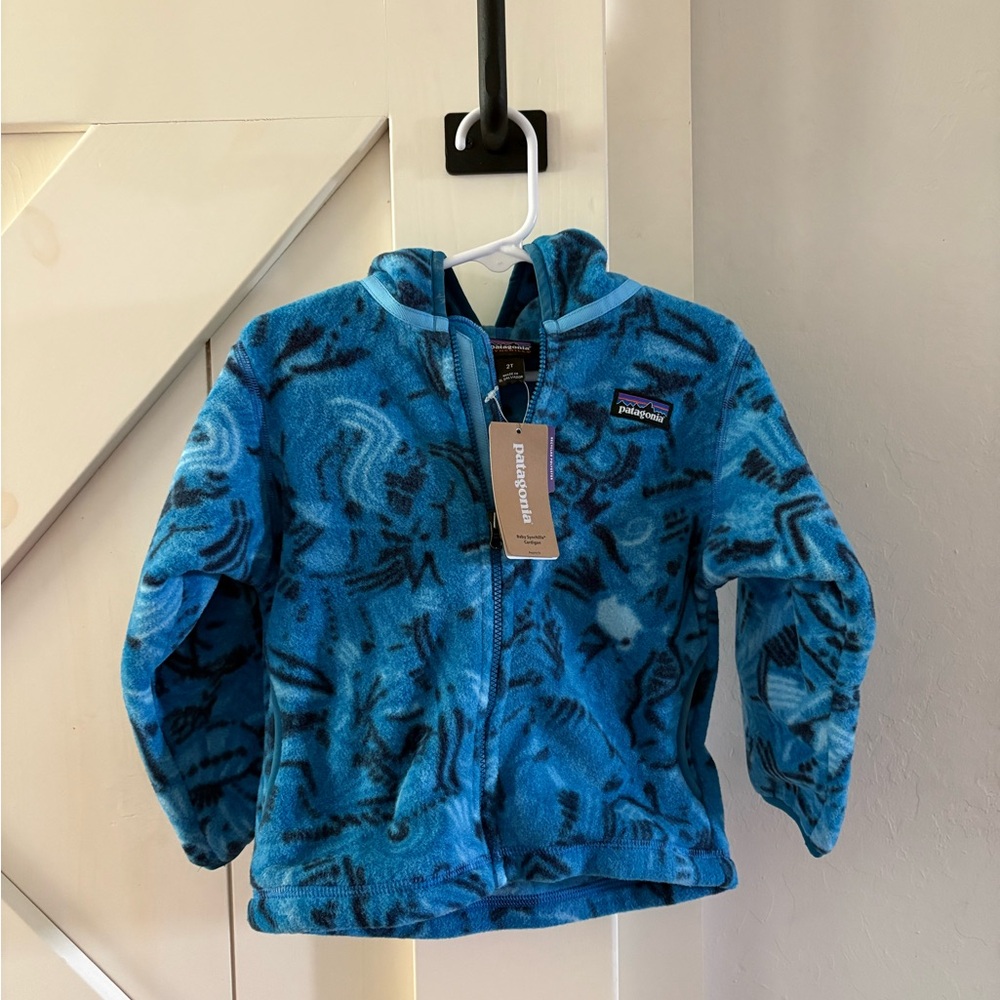 Toddler Patagonia Port Blue Fleece Jacket, 2T